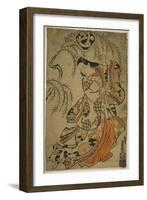 The Actor Uemura Kichisaburo as the Third Princess in the Play Wakoku Gosuiden, 1700-Torii Kiyonobu I-Framed Giclee Print