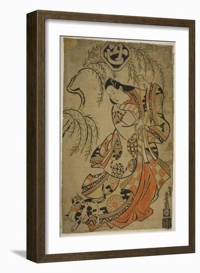 The Actor Uemura Kichisaburo as the Third Princess in the Play Wakoku Gosuiden, 1700-Torii Kiyonobu I-Framed Giclee Print