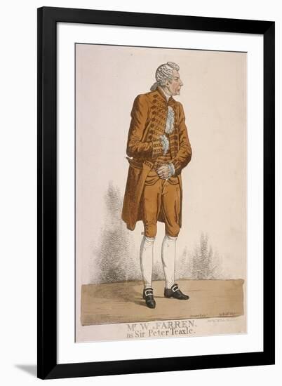 The Actor William Farren as Sir Peter Teazle, 1824-Richard Dighton-Framed Premium Giclee Print