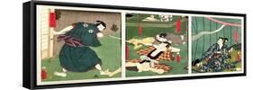 The Actors Ichikawa Kodanji IV as the Ghost of Koheiji-Utagawa Kunisada-Framed Stretched Canvas