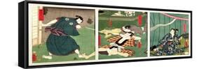 The Actors Ichikawa Kodanji IV as the Ghost of Koheiji-Utagawa Kunisada-Framed Stretched Canvas