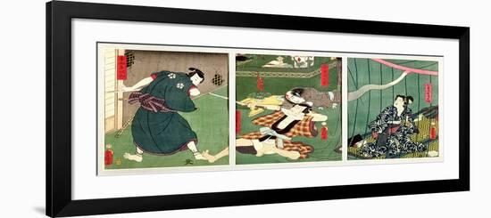 The Actors Ichikawa Kodanji IV as the Ghost of Koheiji-Utagawa Kunisada-Framed Giclee Print