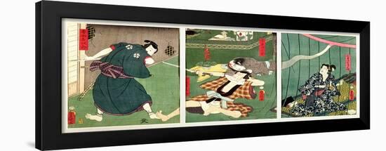 The Actors Ichikawa Kodanji IV as the Ghost of Koheiji-Utagawa Kunisada-Framed Giclee Print