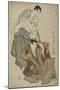 The Actors Ichikawa Yaozo III as Fuwa Banzaemon and Sakata Hangoro Lll as Kosodate Kannonbo, 1794-Toshusai Sharaku-Mounted Giclee Print