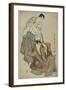 The Actors Ichikawa Yaozo III as Fuwa Banzaemon and Sakata Hangoro Lll as Kosodate Kannonbo, 1794-Toshusai Sharaku-Framed Giclee Print