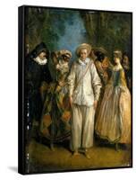 The Actors of the Commedia Dell'Arte-Nicolas Lancret-Framed Stretched Canvas