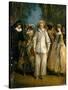 The Actors of the Commedia Dell'Arte-Nicolas Lancret-Stretched Canvas