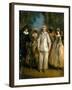 The Actors of the Commedia Dell'Arte-Nicolas Lancret-Framed Giclee Print