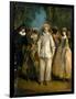 The Actors of the Commedia Dell'Arte-Nicolas Lancret-Framed Giclee Print