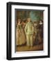 The Actors of the Commedia Dell'Arte-Nicolas Lancret-Framed Giclee Print