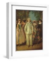 The Actors of the Commedia Dell'Arte-Nicolas Lancret-Framed Giclee Print