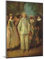 The Actors of the Commedia Dell'Arte-Nicolas Lancret-Mounted Giclee Print