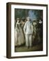 The Actors of the Italian Comedy, or the Italian Theatre, C.1725-28 (Oil on Wood)-Nicolas Lancret-Framed Giclee Print