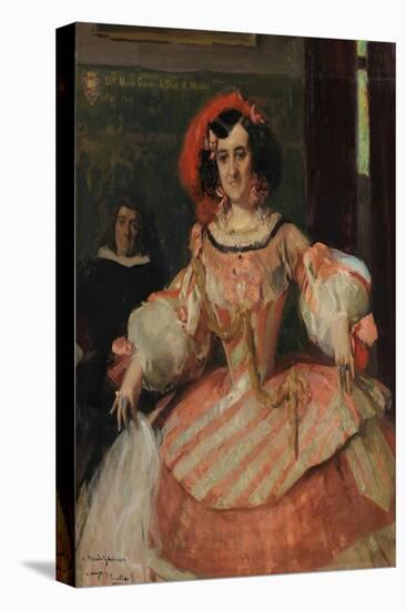 The Actress, María Guerrero as `La Dama Boba'', 1906, Spanish School, Oil on canvas, 131 x 120,5 cm-Joaquin Sorolla-Stretched Canvas