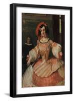 The Actress, María Guerrero as `La Dama Boba'', 1906, Spanish School, Oil on canvas, 131 x 120,5 cm-Joaquin Sorolla-Framed Premium Giclee Print