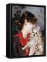 The Actress Rejane and Her Dog, C.1885-Giovanni Boldini-Framed Stretched Canvas