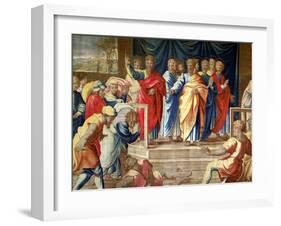 The Acts of the Apostles, the Mortlake Tapestries-Raphael-Framed Giclee Print