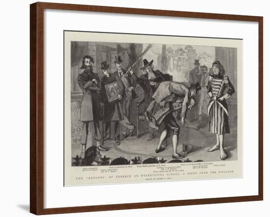 The Adelphi of Terence at Westminster School, a Scene from the Epilogue-Sydney Prior Hall-Framed Giclee Print