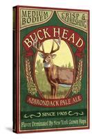 The Adirondacks, New York State - Buck Head Ale-Lantern Press-Stretched Canvas