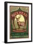 The Adirondacks, New York State - Buck Head Ale-Lantern Press-Framed Art Print