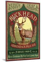 The Adirondacks, New York State - Buck Head Ale-Lantern Press-Mounted Art Print