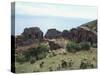 The Adlahuasi or the Temple of the Virgins of the Sun on the Island of the Moon, Lake Titicaca-null-Stretched Canvas