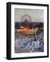 The Admiral Tegetthoff Monument at the Praterstern with the Ferris Wheel, Vienna-Heinrich Tomec-Framed Giclee Print