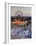 The Admiral Tegetthoff Monument at the Praterstern with the Ferris Wheel, Vienna-Heinrich Tomec-Framed Giclee Print