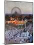 The Admiral Tegetthoff Monument at the Praterstern with the Ferris Wheel, Vienna-Heinrich Tomec-Mounted Giclee Print