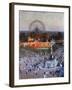 The Admiral Tegetthoff Monument at the Praterstern with the Ferris Wheel, Vienna-Heinrich Tomec-Framed Giclee Print