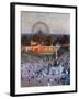 The Admiral Tegetthoff Monument at the Praterstern with the Ferris Wheel, Vienna-Heinrich Tomec-Framed Giclee Print