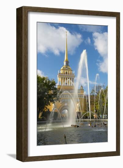 The Admiralty Building, UNESCO World Heritage Site, St. Petersburg, Russia, Europe-Miles Ertman-Framed Photographic Print