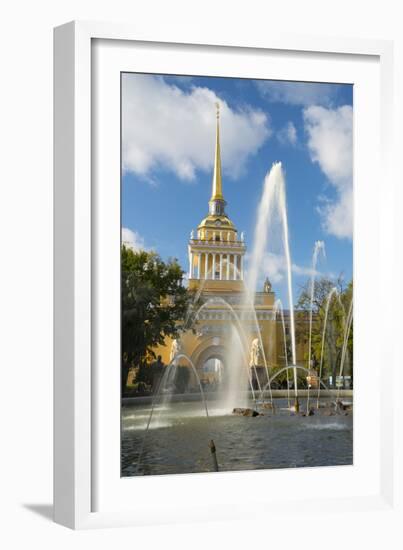 The Admiralty Building, UNESCO World Heritage Site, St. Petersburg, Russia, Europe-Miles Ertman-Framed Photographic Print