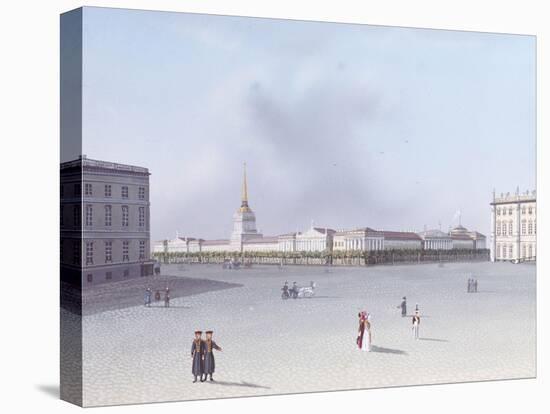 The Admiralty from the Winter Palace, Russian School (Early 19th Century)-null-Stretched Canvas