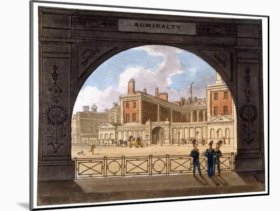 The Admiralty, Whitehall, Westminster, London, C1820-null-Mounted Giclee Print