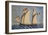 The Adolfo S, Italian Lugger, by Vincenzo Luzzo, 19th Century, Watercolor, Italy-null-Framed Giclee Print