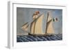 The Adolfo S, Italian Lugger, by Vincenzo Luzzo, 19th Century, Watercolor, Italy-null-Framed Giclee Print