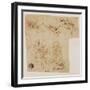 The Adoration of the Child by the Virgin Mary, with Other Figures and Angels-Leonardo da Vinci-Framed Giclee Print