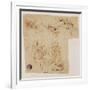 The Adoration of the Child by the Virgin Mary, with Other Figures and Angels-Leonardo da Vinci-Framed Giclee Print