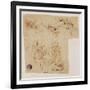 The Adoration of the Child by the Virgin Mary, with Other Figures and Angels-Leonardo da Vinci-Framed Giclee Print