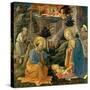 The Adoration of the Child with the Saints Joseph, Hilary, Jerome and Mary Magdalene, about 1455-Fra Filippo Lippi-Stretched Canvas