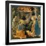 The Adoration of the Child with the Saints Joseph, Hilary, Jerome and Mary Magdalene, about 1455-Fra Filippo Lippi-Framed Giclee Print