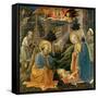 The Adoration of the Child with the Saints Joseph, Hilary, Jerome and Mary Magdalene, about 1455-Fra Filippo Lippi-Framed Stretched Canvas