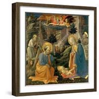 The Adoration of the Child with the Saints Joseph, Hilary, Jerome and Mary Magdalene, about 1455-Fra Filippo Lippi-Framed Giclee Print