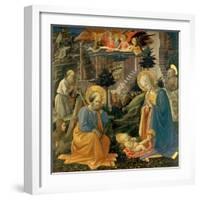 The Adoration of the Child with the Saints Joseph, Hilary, Jerome and Mary Magdalene, about 1455-Fra Filippo Lippi-Framed Giclee Print