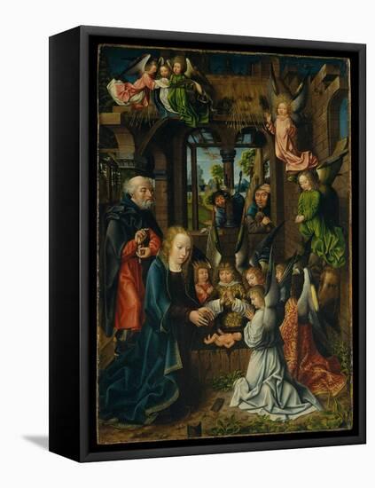 The Adoration of the Christ Child, c.1500-Master of Frankfurt-Framed Stretched Canvas