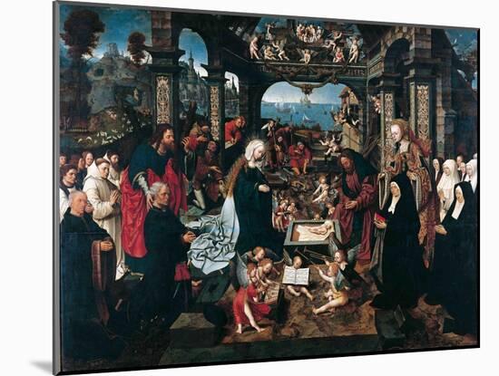 The Adoration of the Christ Child with the Boelen Family-Jacob Cornelisz van Oostsanen-Mounted Giclee Print