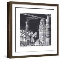 The Adoration of the God Svetovid, 1934-Ivan Yakovlevich Bilibin-Framed Giclee Print