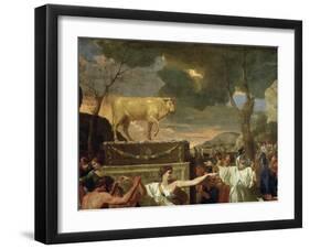 The Adoration of the Golden Calf, Before 1634 (Detail)-Nicolas Poussin-Framed Giclee Print