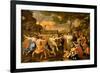 The Adoration of the Golden Calf, Before 1634-Nicolas Poussin-Framed Giclee Print